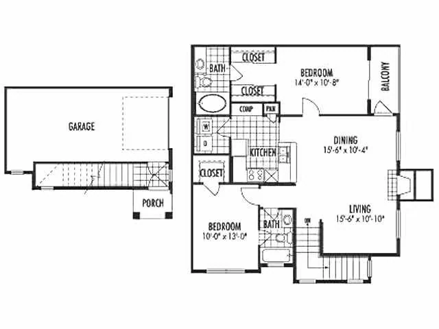 B1 - Attached Garage 2124 floor plan